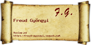 Freud Gyöngyi névjegykártya