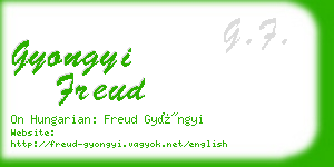 gyongyi freud business card